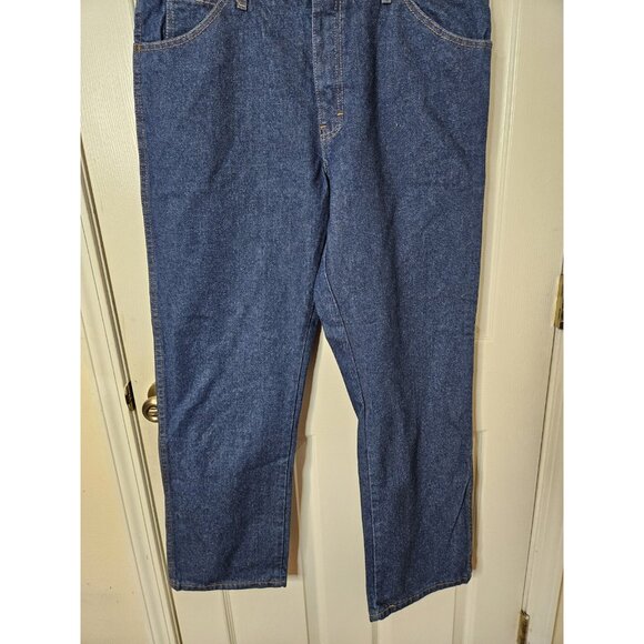 Dickies Work Jeans Mens 36x30 Blue Denim Pants 5 Pocket Straight Leg Boot NEW - Picture 3 of 7